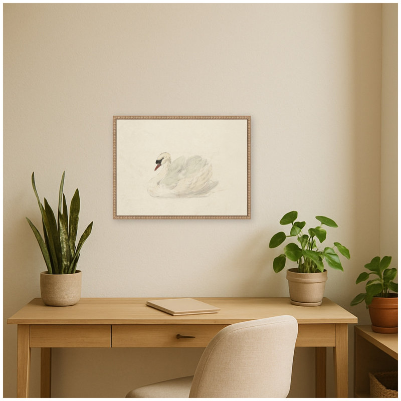 «Knobbelzwaan 1792 Aert Schouman» par Nostalgia Prints, reproduction d'art sur toile encadrée