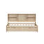 Structure de lit simple avec tablettes latérales, deux tiroirs et port USB intégré pour un rangement et une commodité améliorés-296774176
