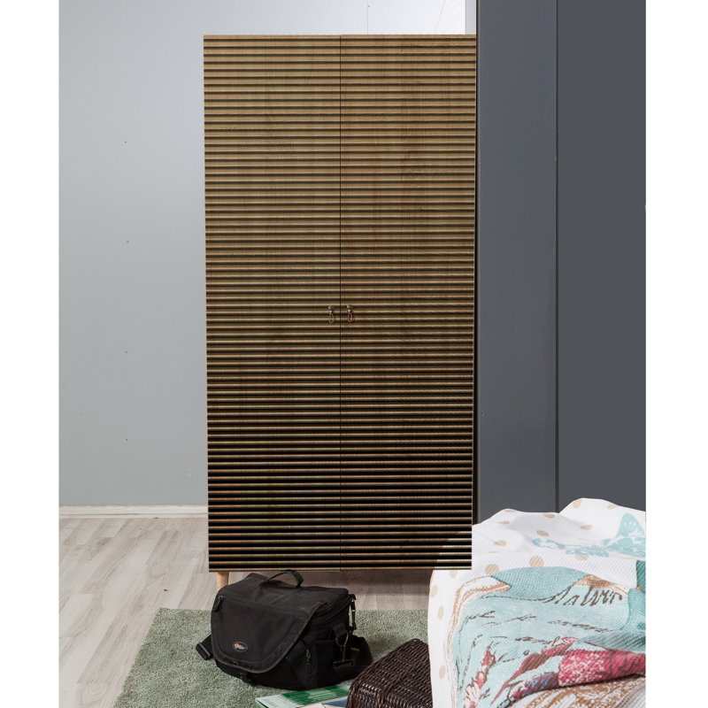 Armoire Ginevra, Jaune / chêne