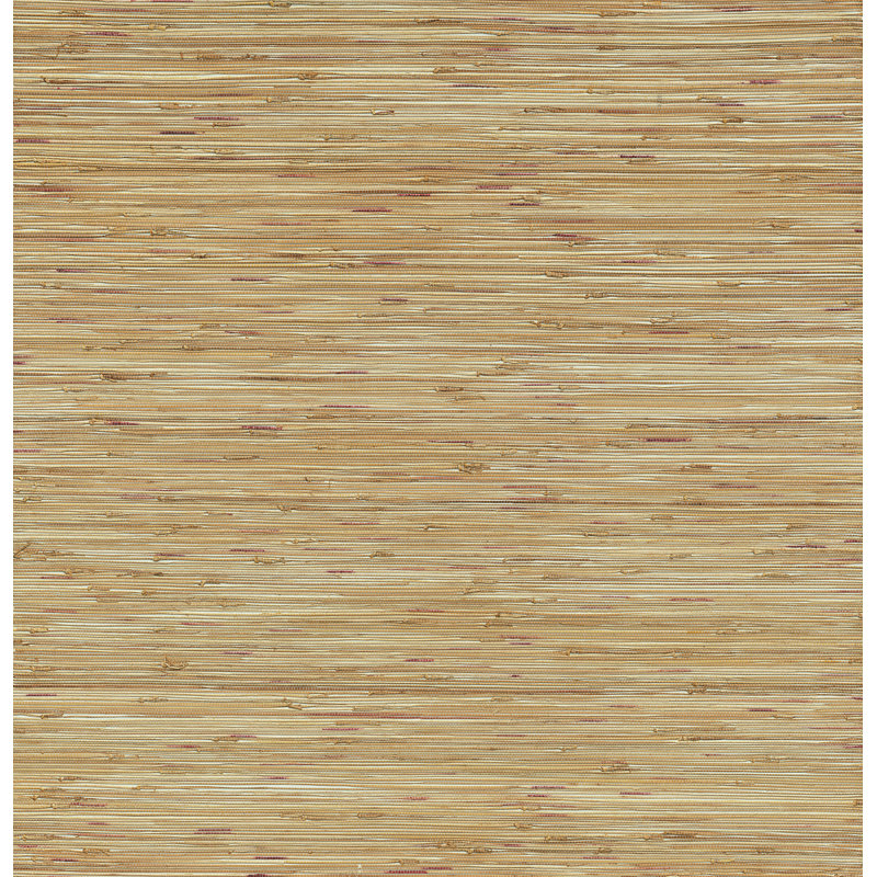Loom Abstract Grass Cloth Wallpaper Roll, Neutral