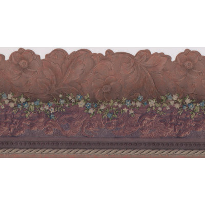 Bordure de papier peint floral 15 pi x 5,25 po Aileene