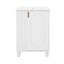 Meuble-lavabo 24 po avec lavabo, armoire de rangement simple autoportante avec tablette de porte, rangement latéral ouvert, porte à fermeture douce-542295009