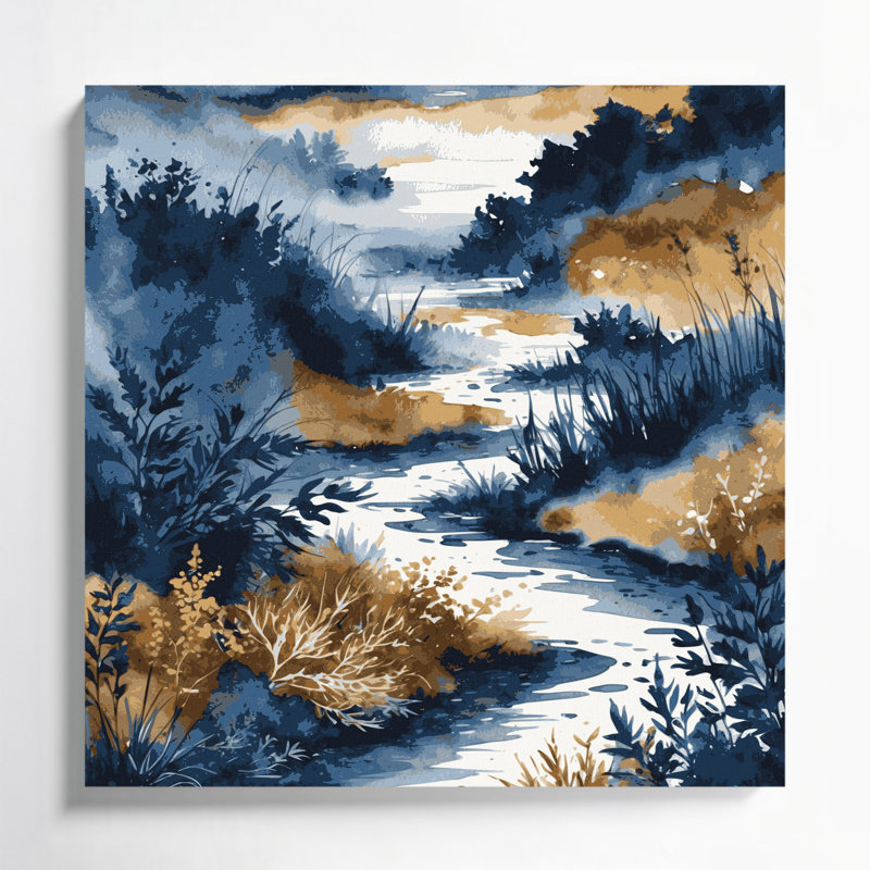 «Watercolor Landscape 64», art mural sur toile blanche