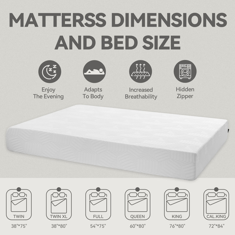 Matelas Ebern Designs Delkeith 8, Lit simple