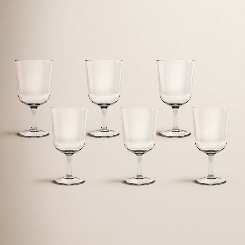 Vin simple Tarhong, transparent, 16 oz Ensemble de 6