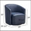 Faux Leather Swivel Barrel Chair-138128666
