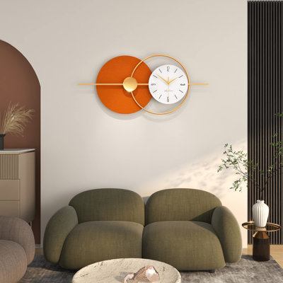 Extra Large Wall Clock For Living Room Decor Modern Decorative Art Clock Silent Non Ticking Quartz Battery Powered Metal Wall Decor Clock For Bedroom -  Mercer41, 1F4785D661AC4C0C9ABE1A0167BF4AB8