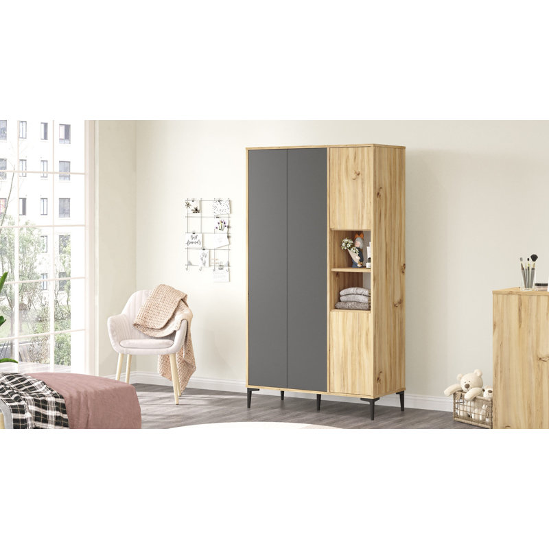 Roshaad 41 " W Armoire, Natural/Gray