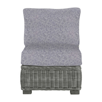 Rustic Woven Sectional Slipper Chair
