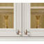 Longueur des boutons d'armoire ovales en cristal transparent avec base en laiton-111011977
