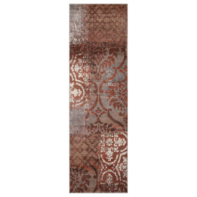 Tapis rouille et gris Franciso