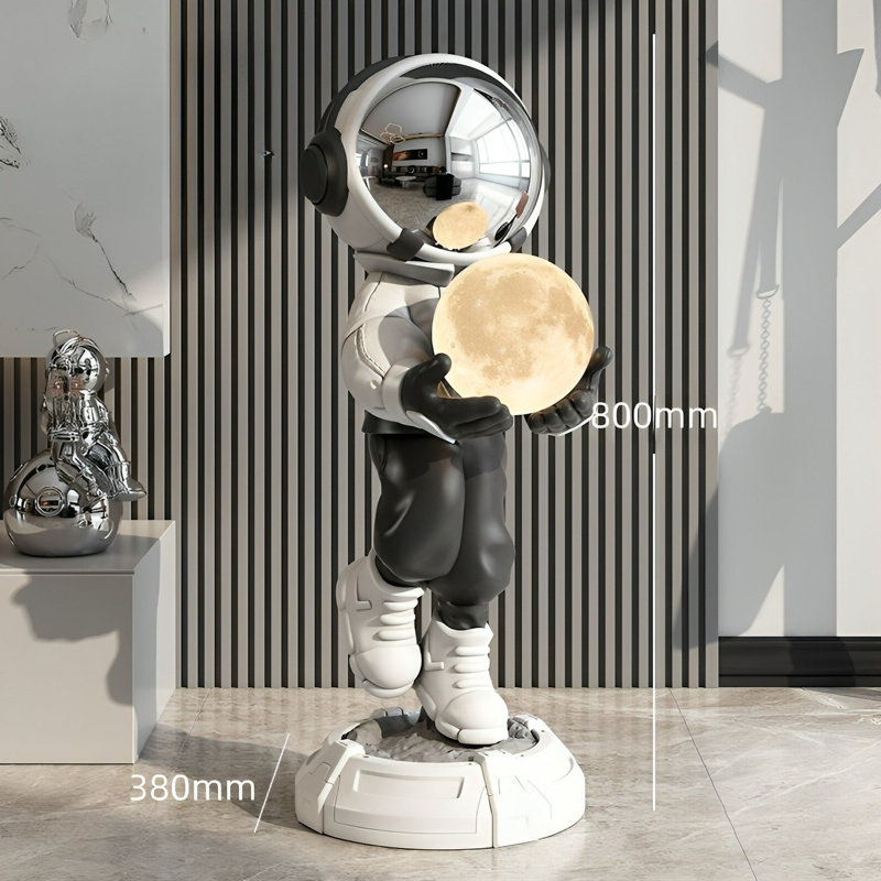 Lampe de nuit à DEL Astro Astronaut Moon | Décoration décorative unique, douce et chaleureuse