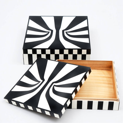 Hyphnotic Pattern Box - Set Of 2
