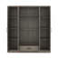 Armoire 4 portes avec 1 tiroir, gris