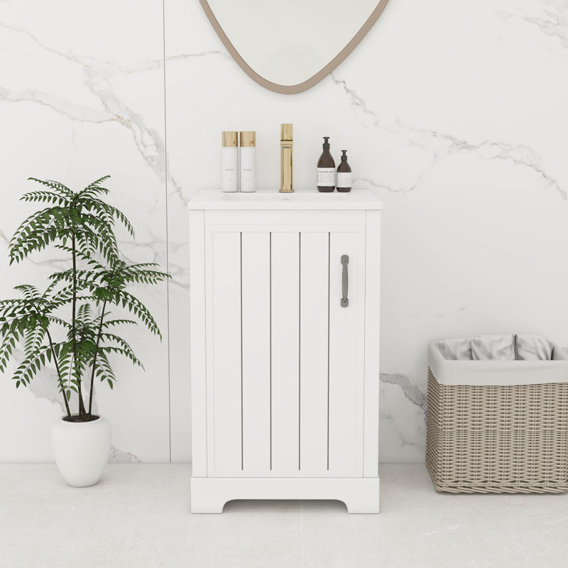 Armoires de salle de bain avec lavabo, Blanc