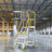 4 Step 375Lbs Aluminum Rolling Platform Ladder