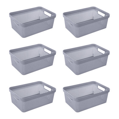 Tianca 5.1L Small Open Decorative Basket 6 Pack
