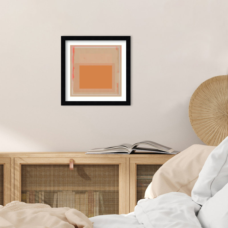 Reproduction d'art encadrée pastel géométrie 22 par Pearlstein Wood, H 13 po x l 13 po, Noir Svelte