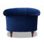 Fauteuil d'appoint capitonné, velours bleu marine