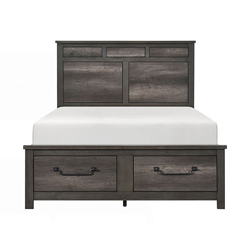 Grand lit plateforme avec rangement au pied 1pc