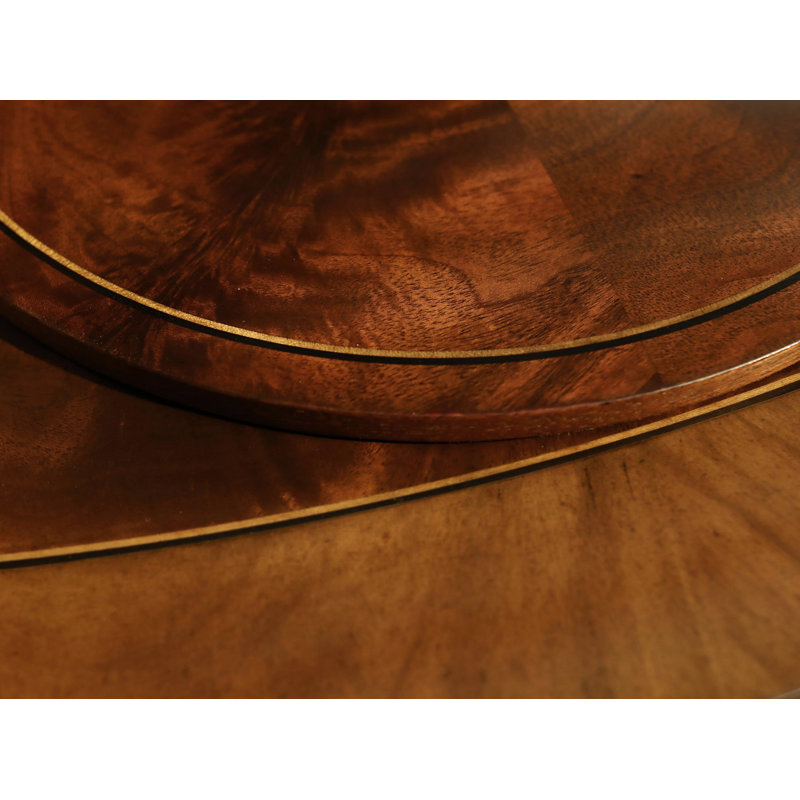 Round Mahogany Wood Dining Table