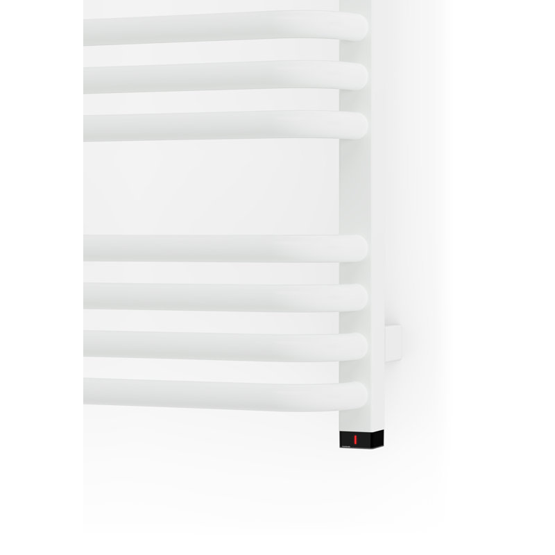Alex One Electric Towel Rail, White, Straight Towel Rail, 760cm H x 50cm W x 132cm D