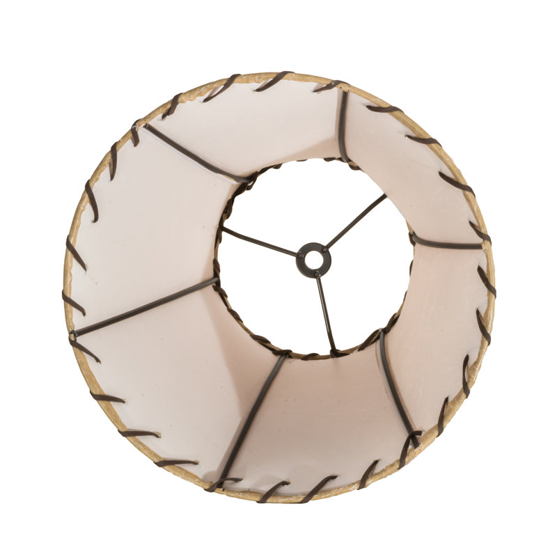Abat-jour hexagonal en similicuir de 9 po de largeur