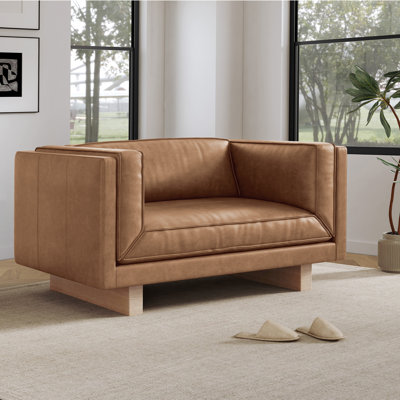 Fauteuil d'appoint avec accoudoirs en cuir Valencia Valencia