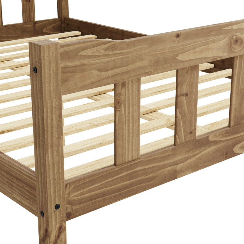 Throop Solid Wood Bed, Double (4'6), Natural