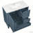 36-Inch Freestanding Bathroom Vanity With Ceramic Sink, Durable MDF & Solid Wood Base, Spacious Storage, And Elegant Blue Gray Finish