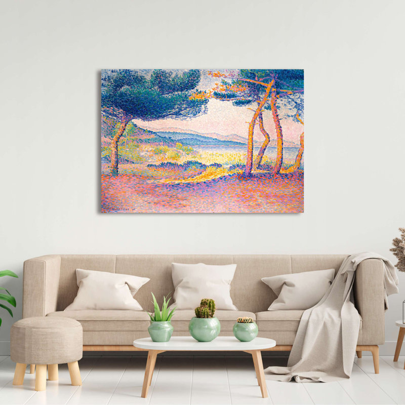 Wrapped Canvas Print: Henri Edmond Cross, Pines Along the Shore, 70cm H x 100cm W