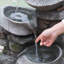 Fontaine 19 po x 15 po x 31,5 po pour l'extérieur, en pierre et en polyrésine