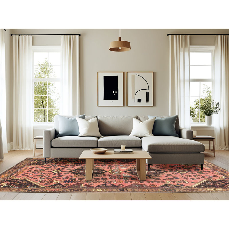 Oriental Indoor Rug, Rectangle 6' x 9'