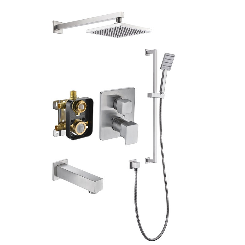 Diverter with Rough in-Valve, Brushed Nickel