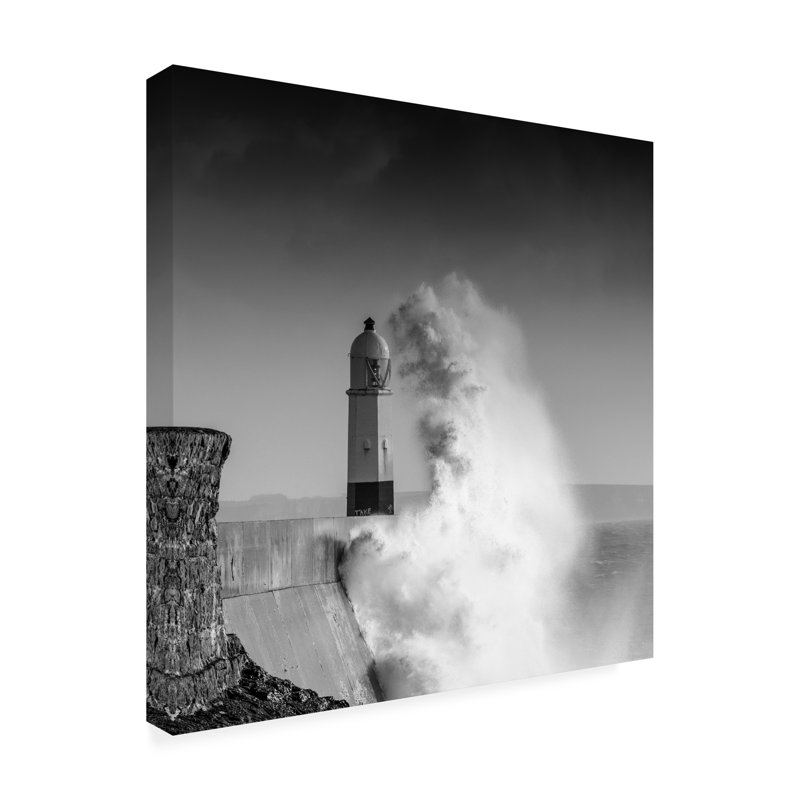 Art mural sur toile tendue - "Wall Of Poseidon" par Robert Bolton pour décor de salon, de chambre à coucher ou de bureau - 18 x 18 pouces - 18 x 18
