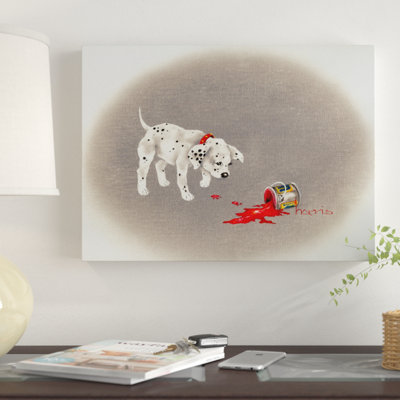 «Dalmatian Caught Red Pawed» par Peggy Harris, reproduction sur toile