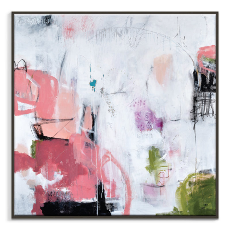 Julie Ahmad - Print on Canvas, Black Floater Frame, 41cm H x 41cm W