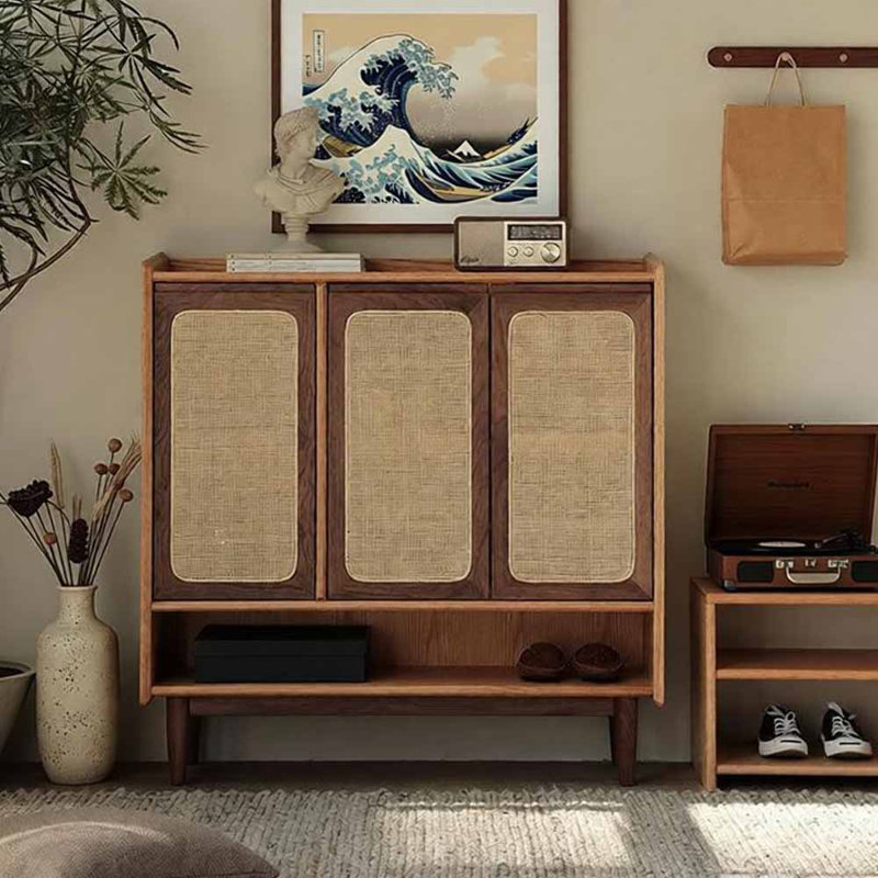 American-style home minimalist shoe cabinet, Brown