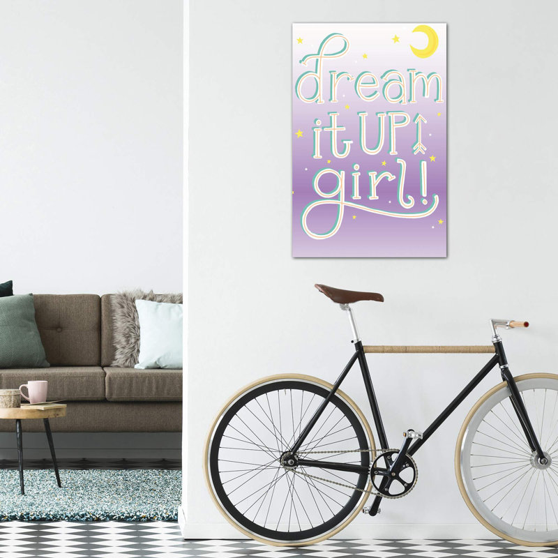 «Tween Dreamin IV» par Richelle Garn - reproduction d'art textuel, H 40 po x l 26 po x P 1,5 po, Toile tendue, Pas de tapis