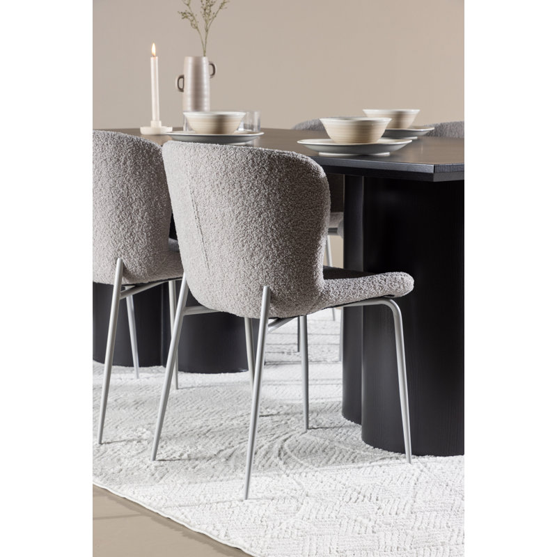 Wentworth 6 -Person Dining Set, Black, Grey, Grey