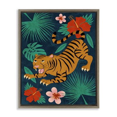  "Tigre accroupi", art mural par Carrie Cantwell