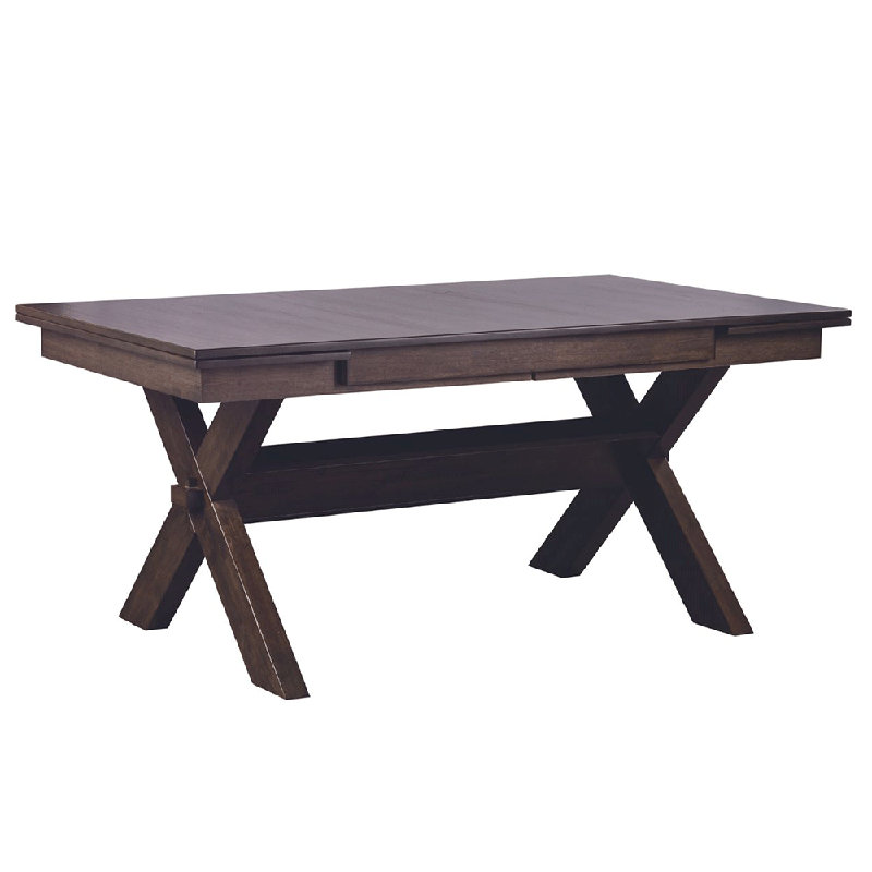 Table de salle à manger à rallonge de 66 po à 94 po (brun)