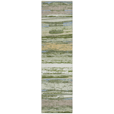 Machine Washable Indoor/Outdoor Jeffery ACN2287 Stripes Rug