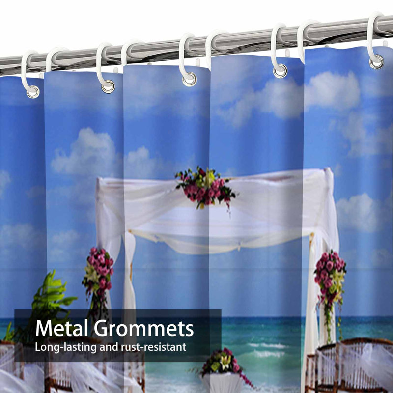 Plage mexicaine magnifique mer bleu ciel été du Mexique avec 12 crochets, L 72 po x l 72 po