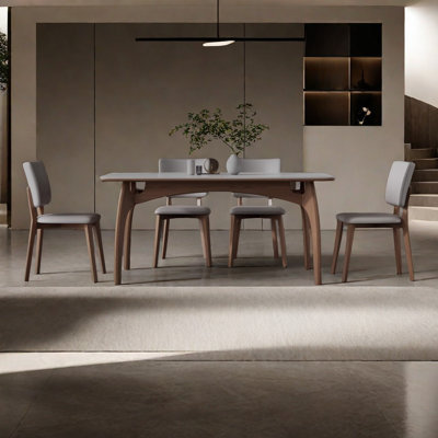 Modern Small Apartment Table And Chairs 4 - Person Four Leg Dining Set