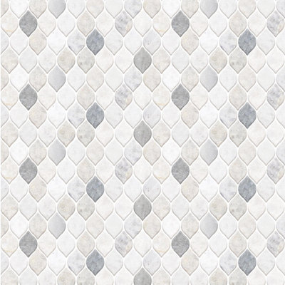 15.5cm W x 30.5cm L Aluminum Peel and Stick Mosaic Tile
