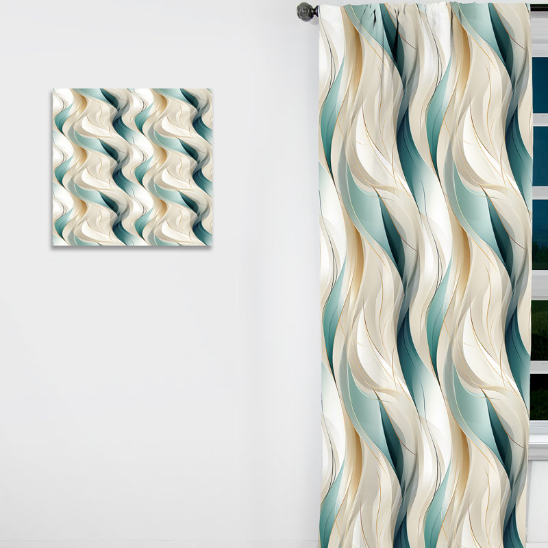 Subdued Elegance - Rideau moderne - Velours obscurcissant - 1 panneau, L 52 po x L 63 po
