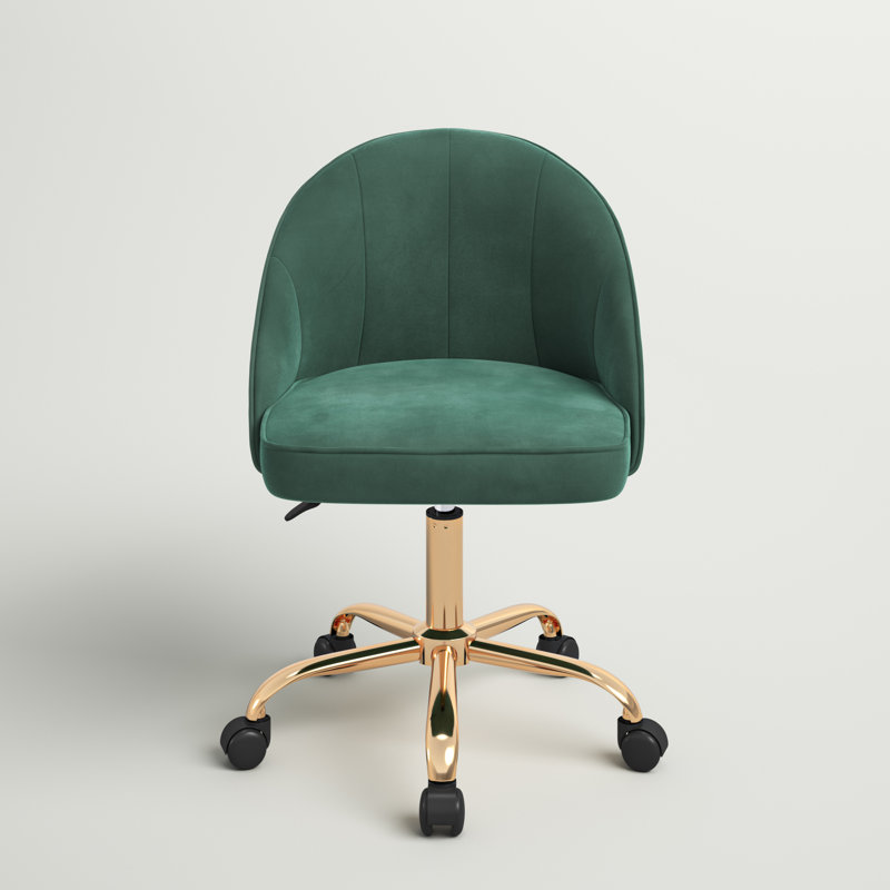 Marcellus Velvet Office Chair, Green