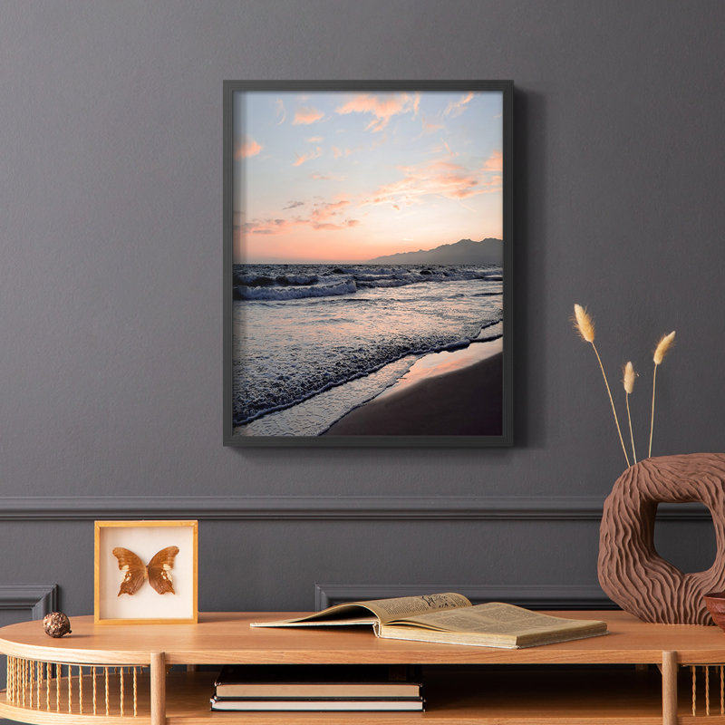 Blush Dusk I, reproduction encadrée - bois massif, Noir, H 10 po x l 8 po