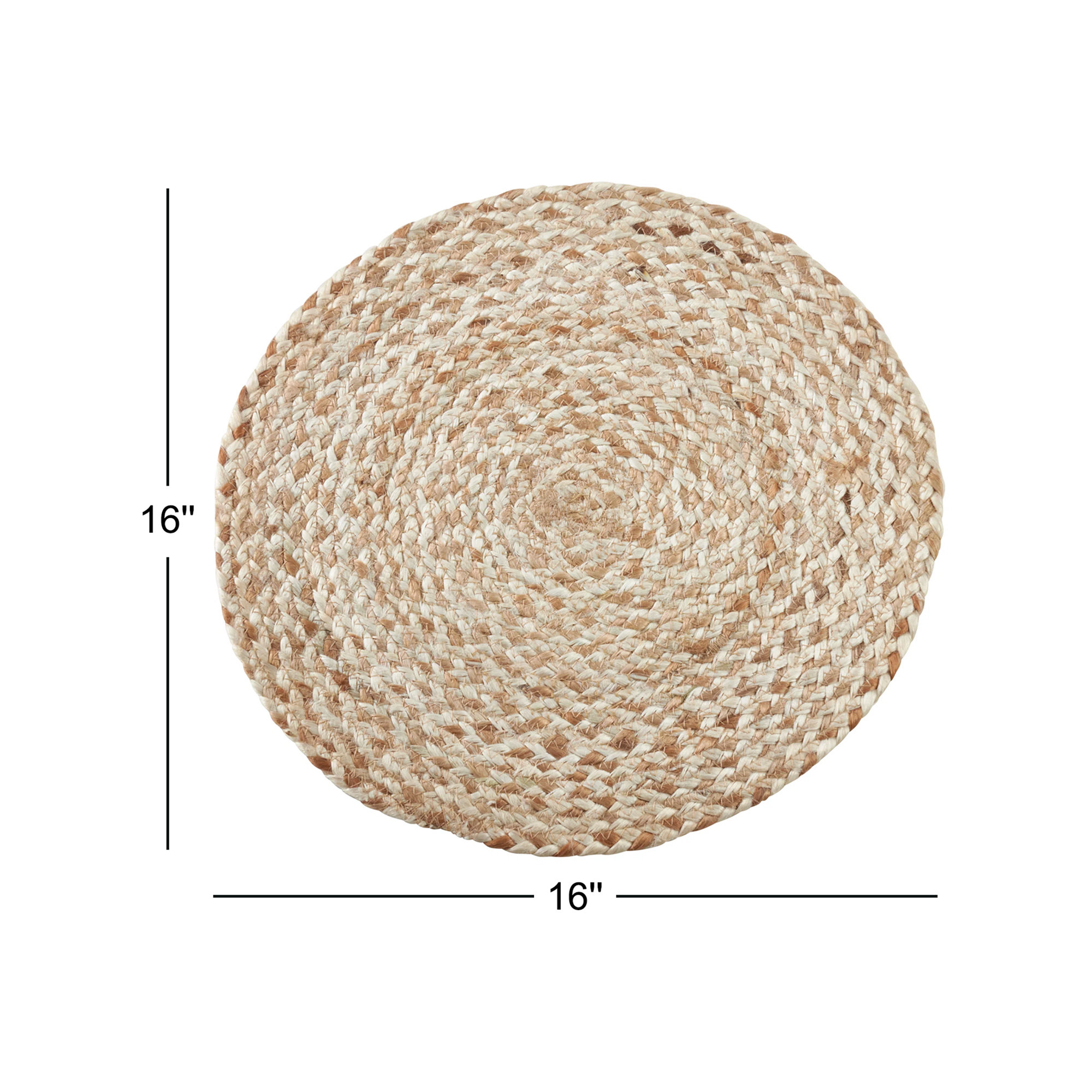 Valia Jute Woven 16" Placemat, Natural